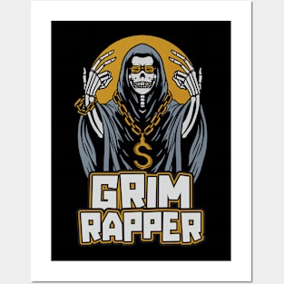 Grim Rapper // Funny Grim Reaper Halloween Posters and Art